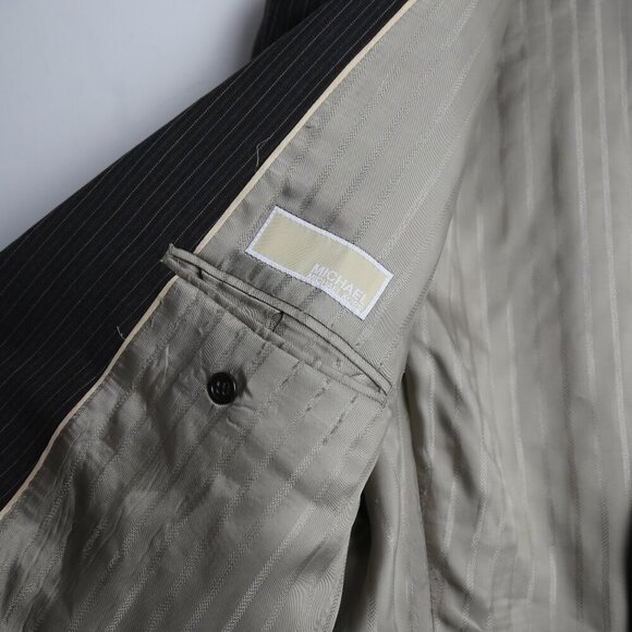 Michael Kors 100% Wool Classic Single Breasted Men's Brown Blazer Coat Size 42R - Picture 4 of 9